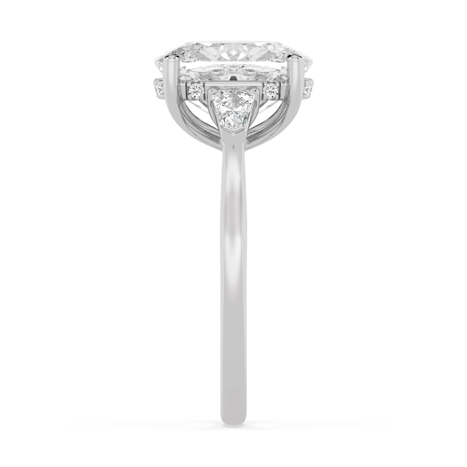 Celeste Hidden Halo Lab Diamond Engagement Ring - white gold 3.52ct Cushion Hidden Halo Lab Diamond Engagement Ring product image 4