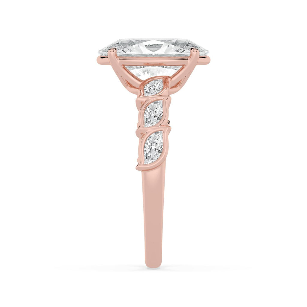 3.62ct Oval Lab Diamond Engagement Ring - rose gold product image 4