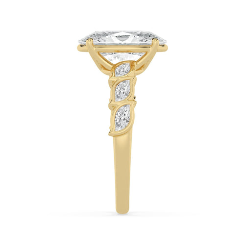 3.62ct Oval Lab Diamond Engagement Ring - yellow gold product image 4