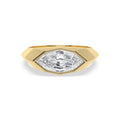 2.00ct Marquise Lab Diamond Signet Engagement Ring in 14ct Yellow Gold - product image 1