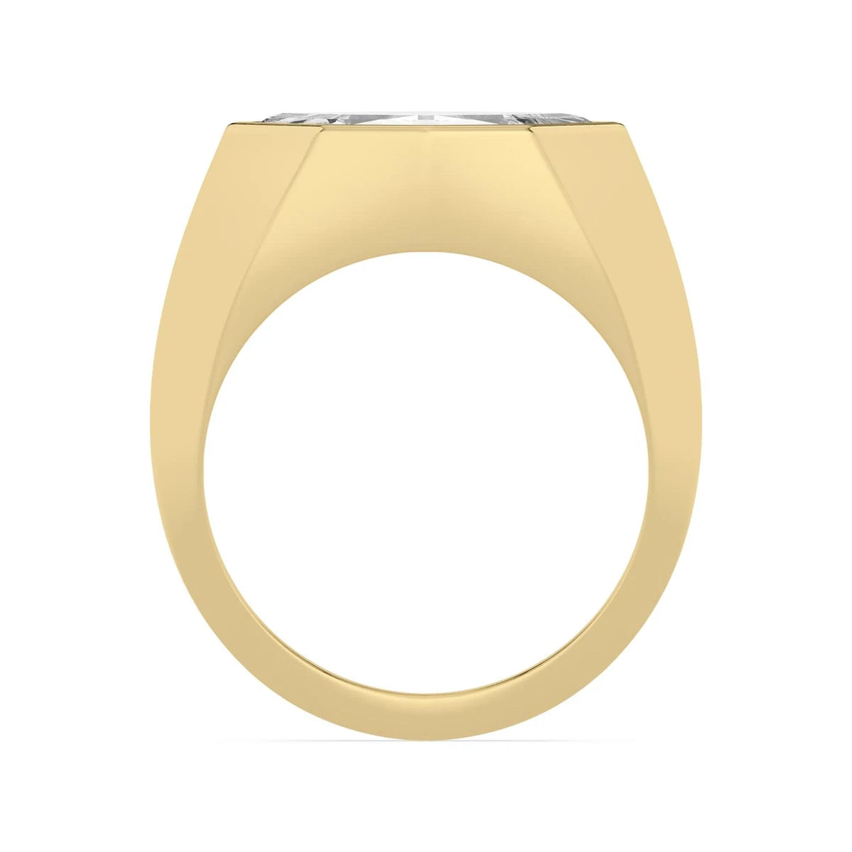 Noir Marquise Signet Ring - yellow gold - alternate side view - SJER00066SMQ-Y-3