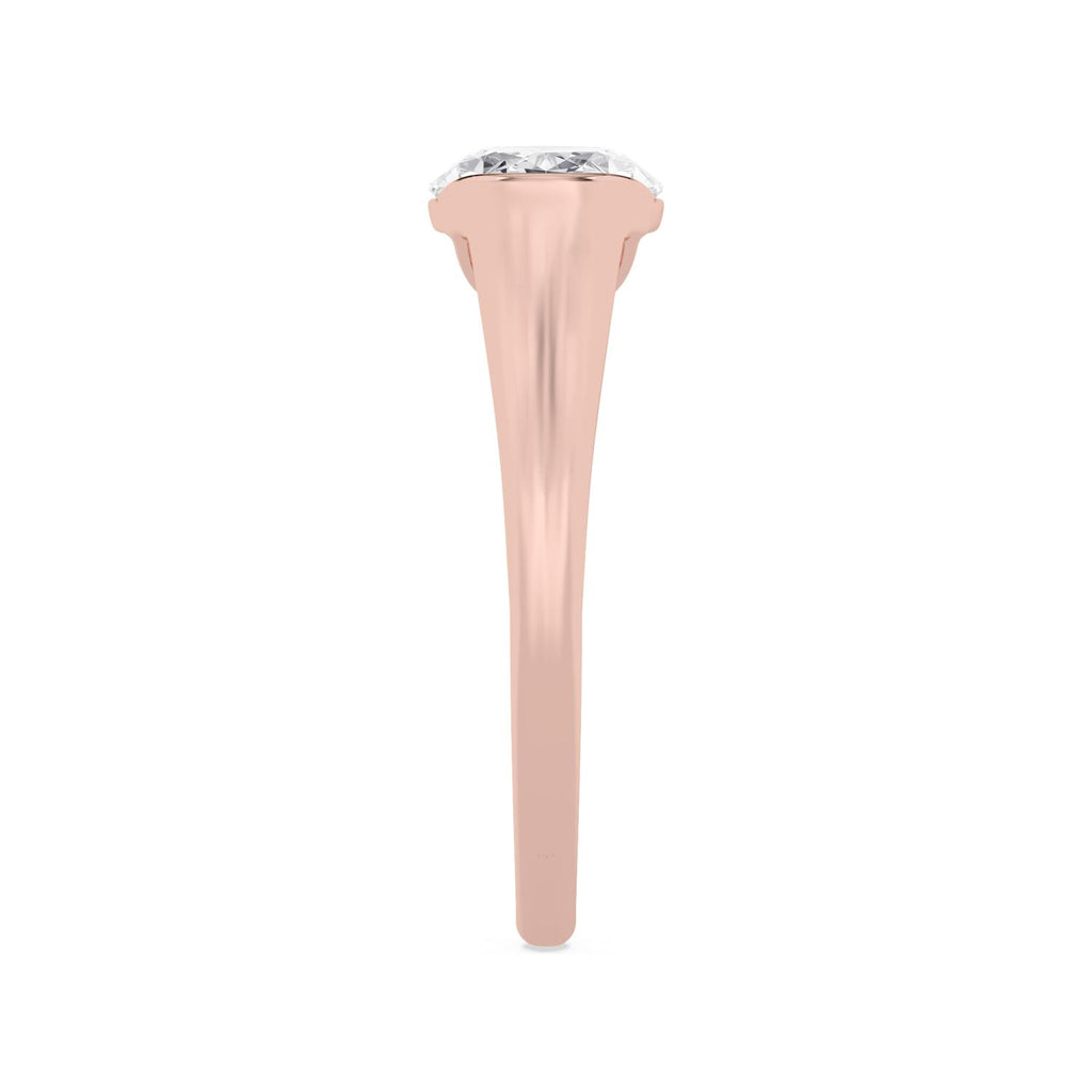 2.00ct Oval Lab Diamond Engagement Ring in 14ct Gold - rose gold product image 4