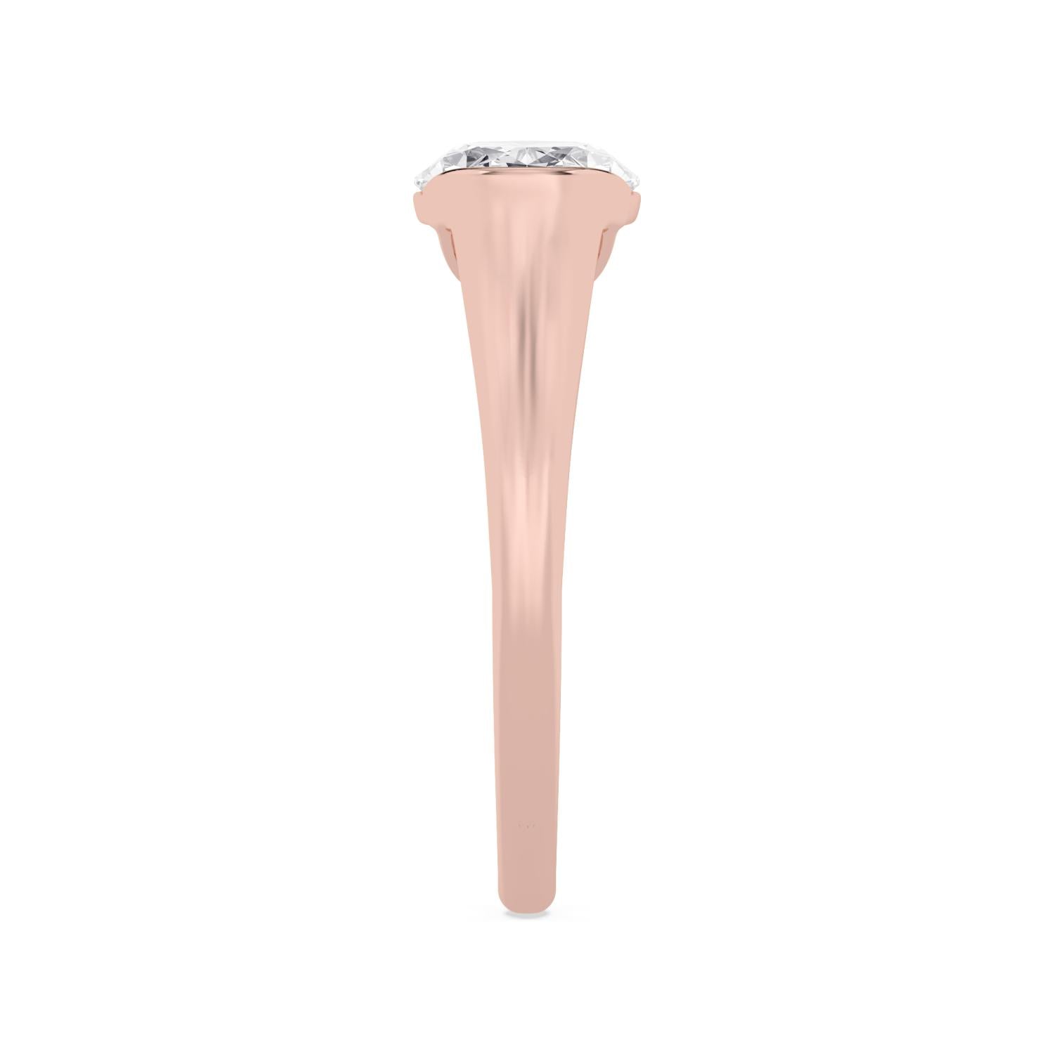2.00ct Oval Lab Diamond Engagement Ring in 14ct Gold - rose gold product image 4
