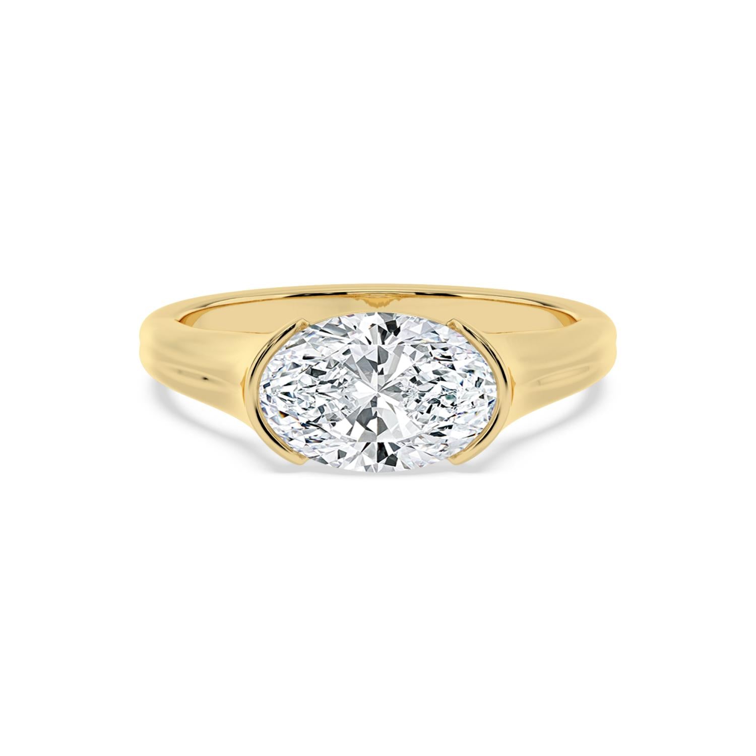 2.00ct Oval Lab Diamond Engagement Ring in 14ct Gold - product image 1