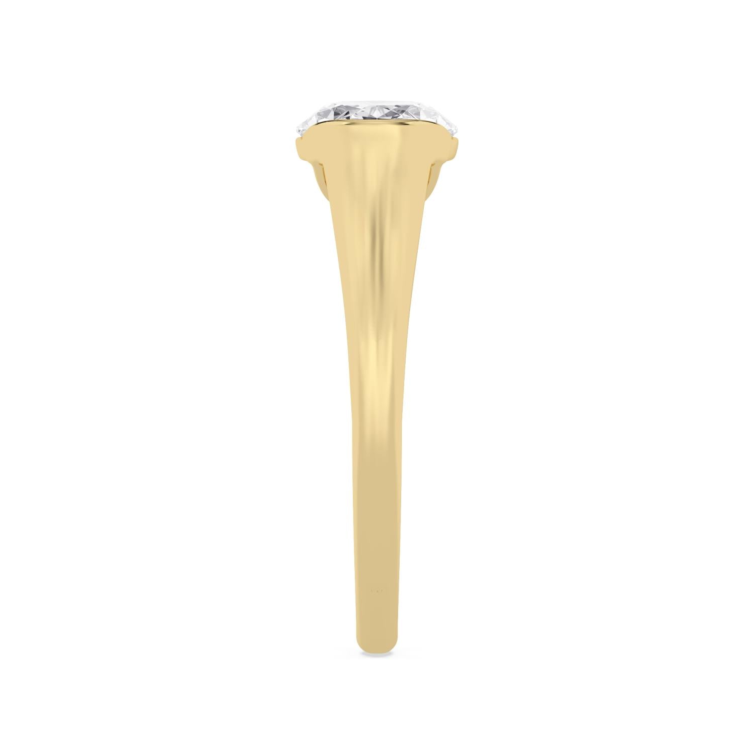 2.00ct Oval Lab Diamond Engagement Ring in 14ct Gold - yellow gold product image 4