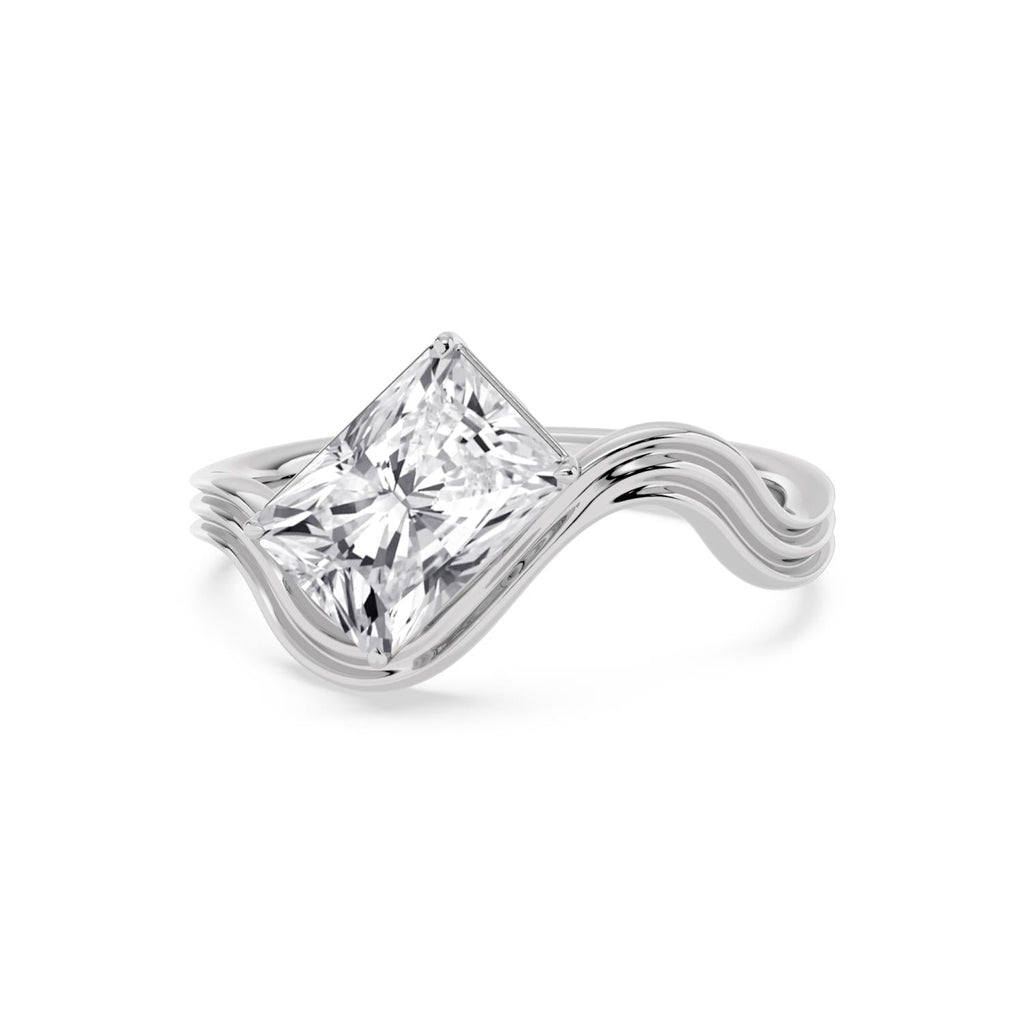 2.00ct Radiant Lab Diamond Engagement Ring - white gold product image 1