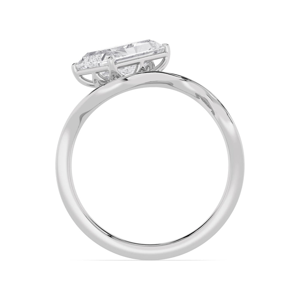 2.00ct Radiant Lab Diamond Engagement Ring - white gold product image 4