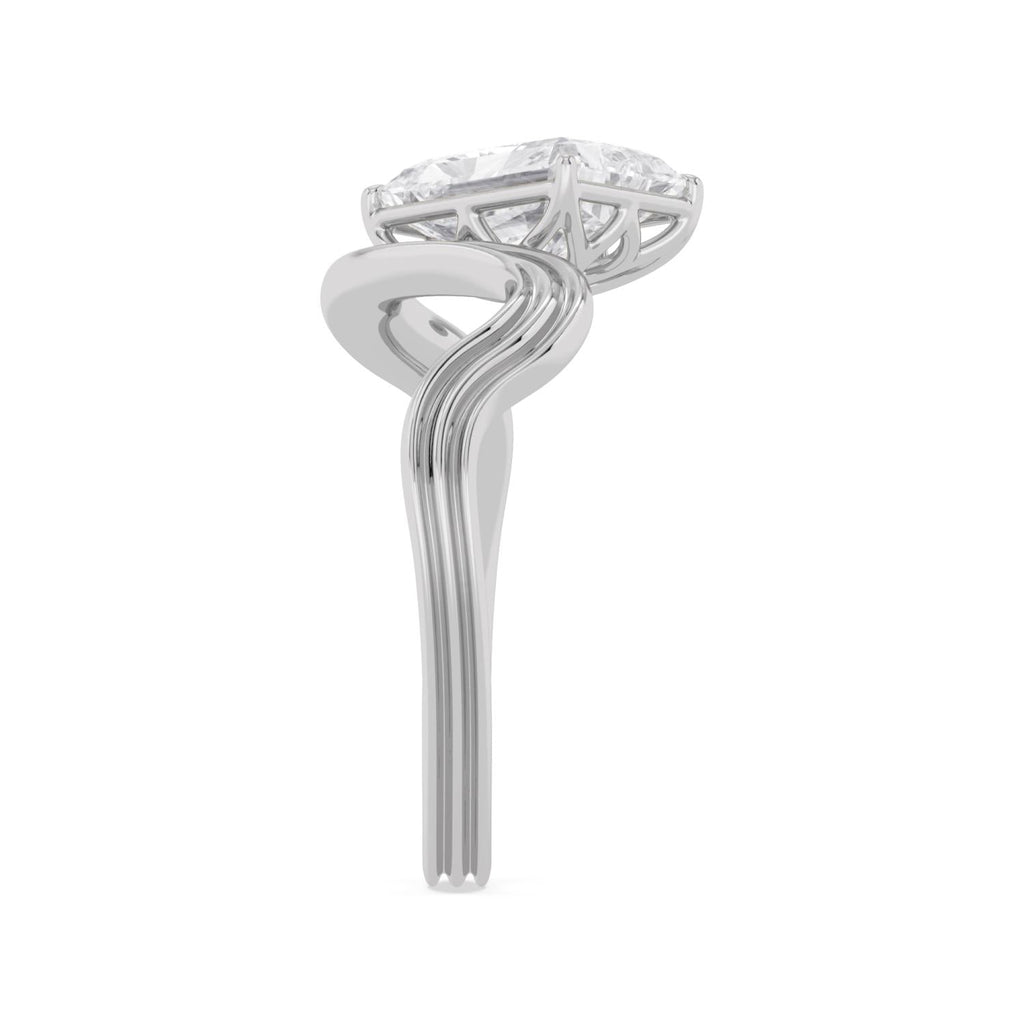 2.00ct Radiant Lab Diamond Engagement Ring - white gold product image 5