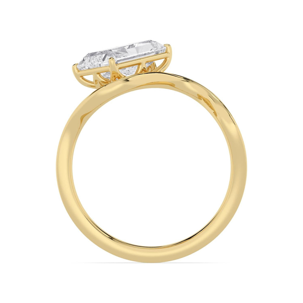 2.00ct Radiant Lab Diamond Engagement Ring - yellow gold product image 4