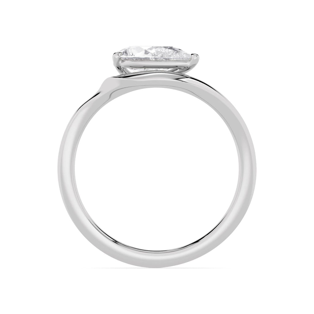 1.00ct Pear Lab Diamond Engagement Ring - white gold product image 4