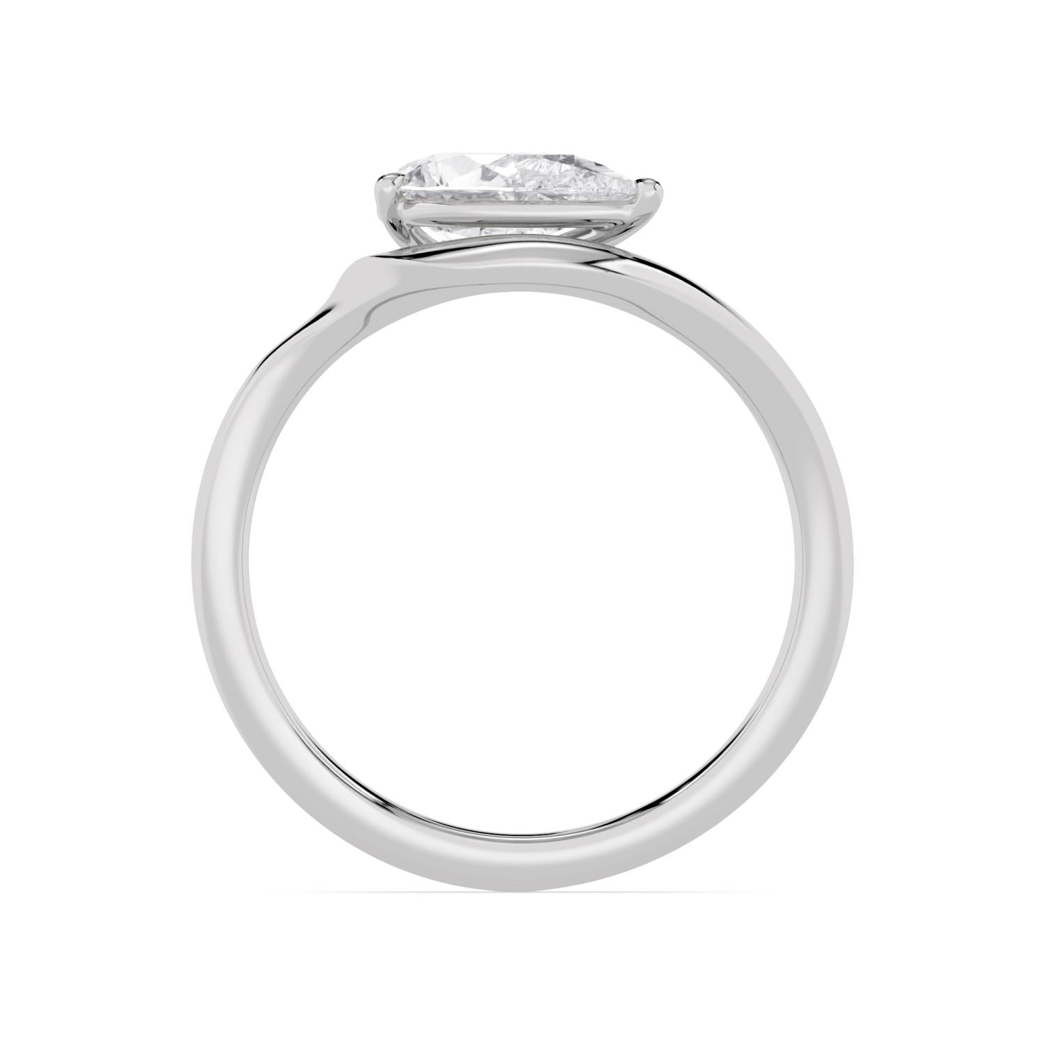 1.00ct Pear Lab Diamond Engagement Ring - white gold product image 4