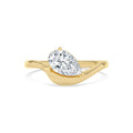 1.00ct Pear Lab Diamond Engagement Ring in Yellow Gold - product image 1