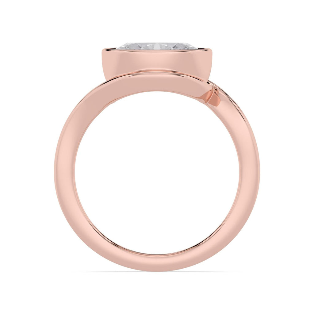 2.00ct Oval Lab Diamond Engagement Ring in 10ct Gold - rose gold product image 4