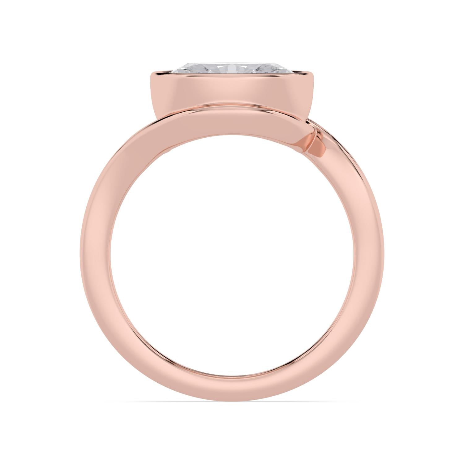 2.00ct Oval Lab Diamond Engagement Ring in 10ct Gold - rose gold product image 4