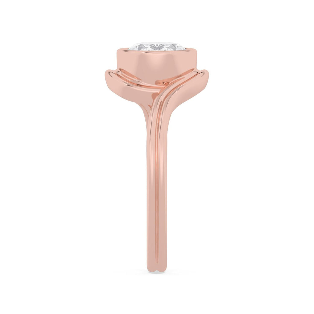2.00ct Oval Lab Diamond Engagement Ring in 10ct Gold - rose gold product image 5