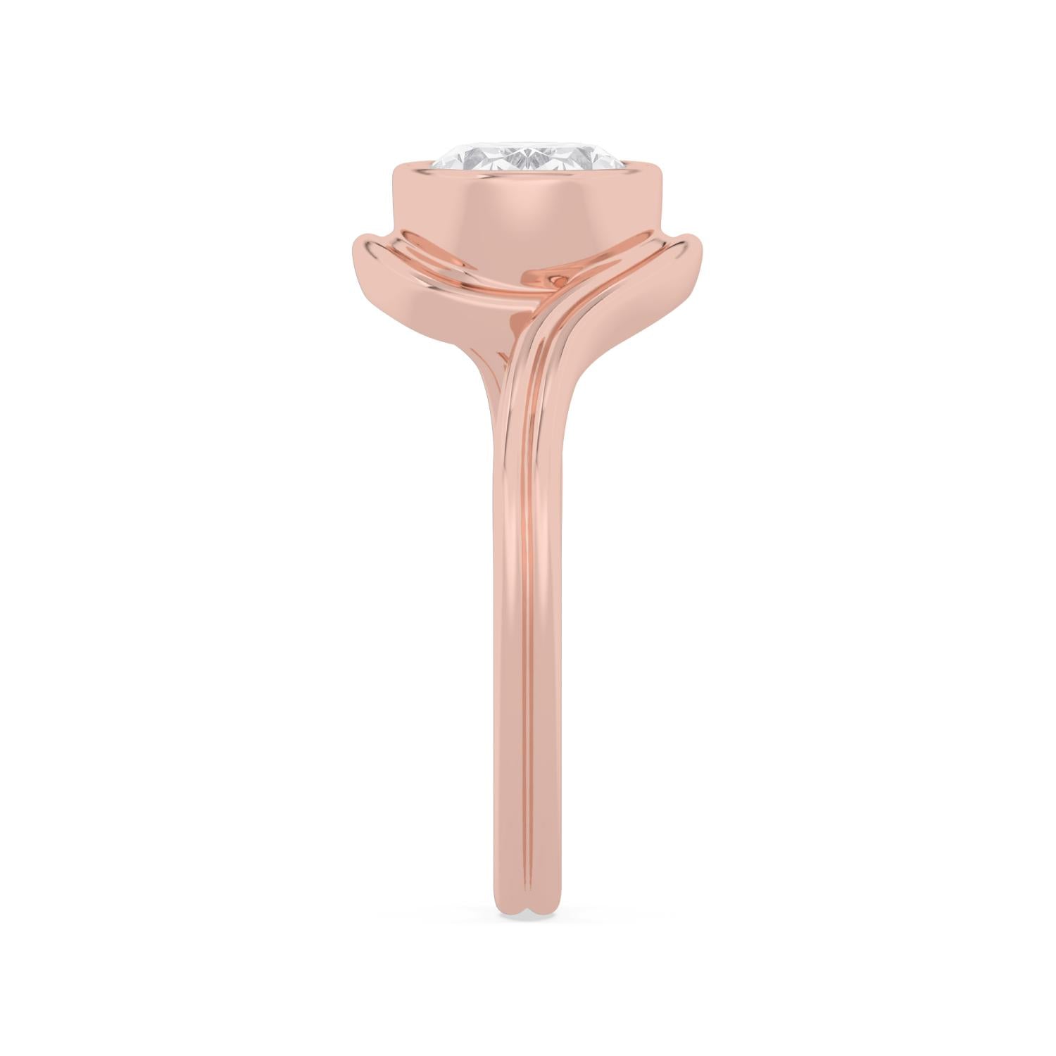 2.00ct Oval Lab Diamond Engagement Ring in 10ct Gold - rose gold product image 5