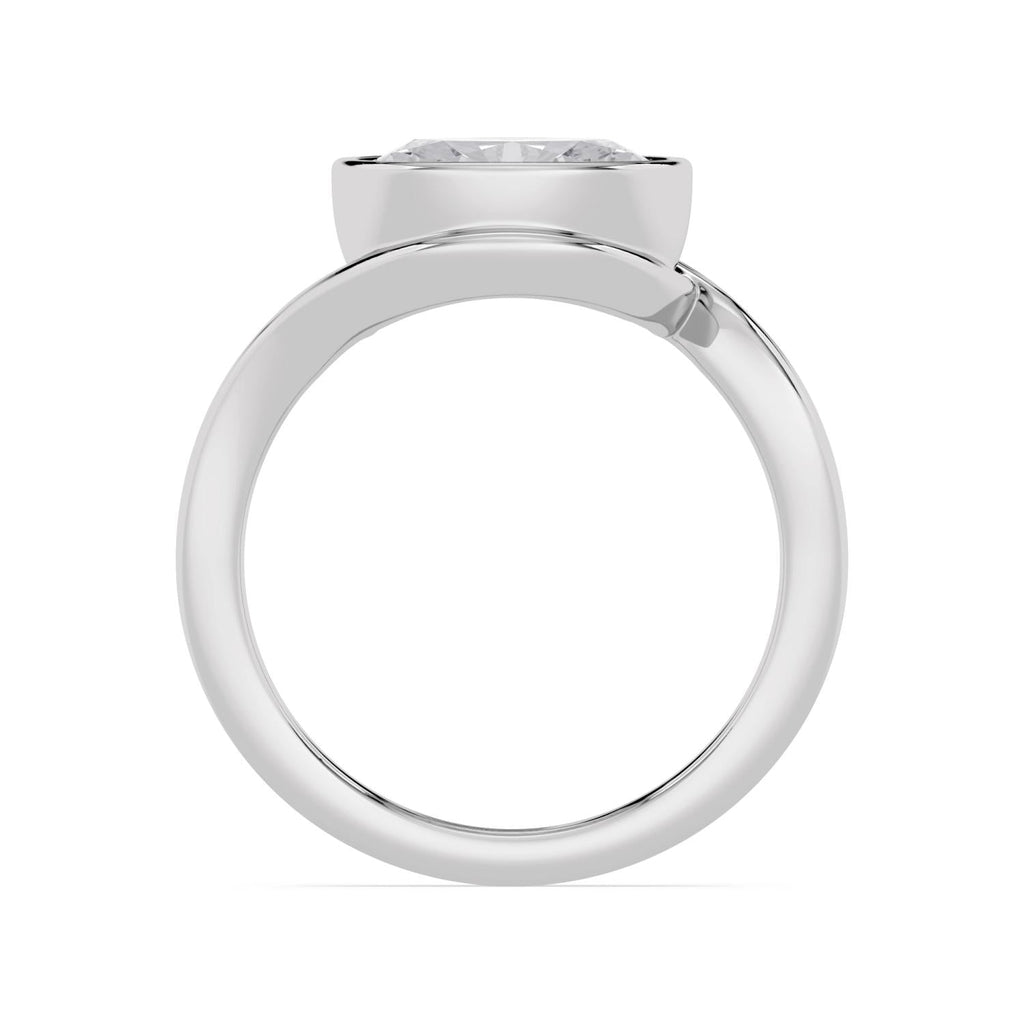2.00ct Oval Lab Diamond Engagement Ring in 10ct Gold - white gold product image 4