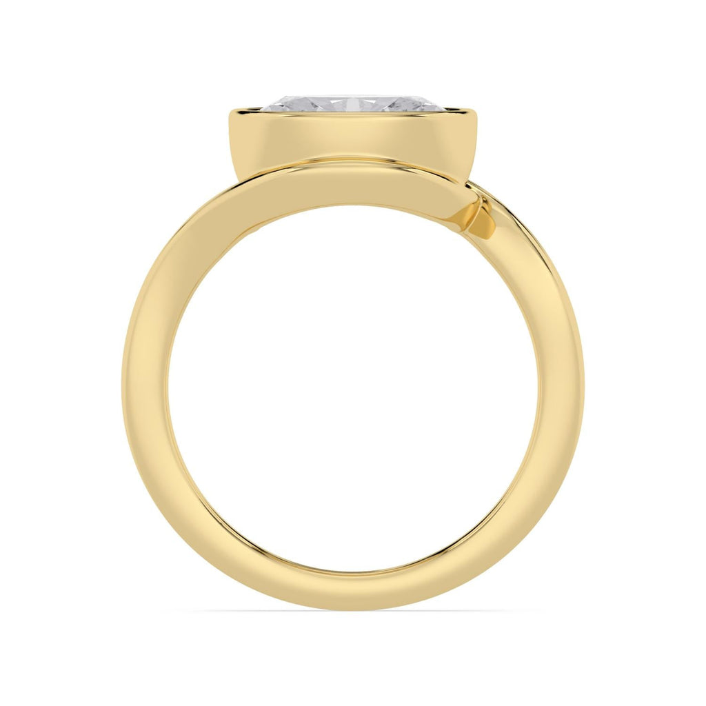2.00ct Oval Lab Diamond Engagement Ring in 10ct Gold - yellow gold product image 4