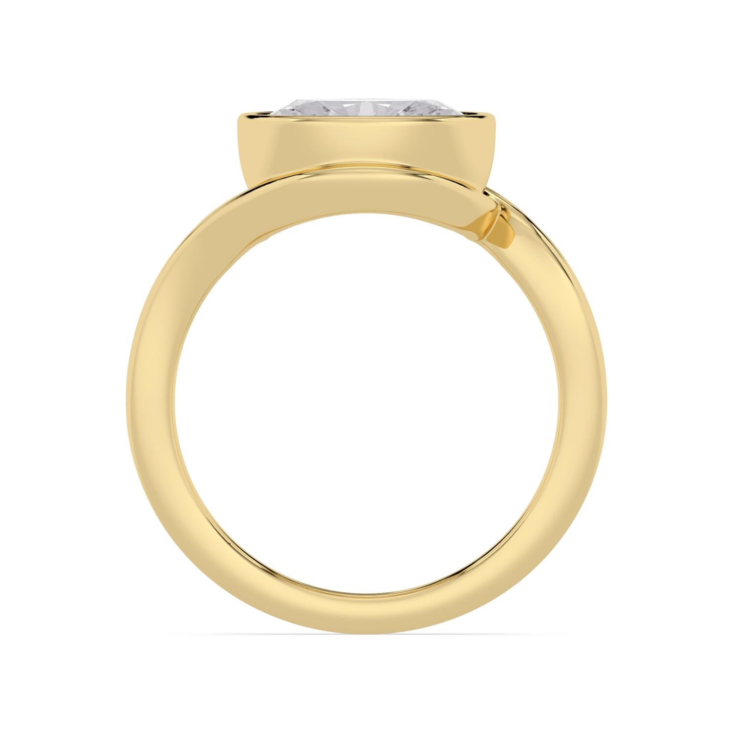 2.00ct Oval Lab Diamond Engagement Ring in 10ct Gold - yellow gold product image 4