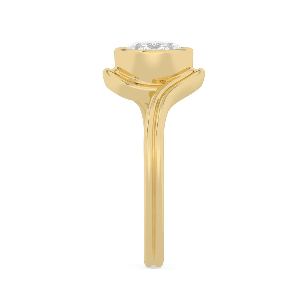2.00ct Oval Lab Diamond Engagement Ring in 10ct Gold - yellow gold product image 5