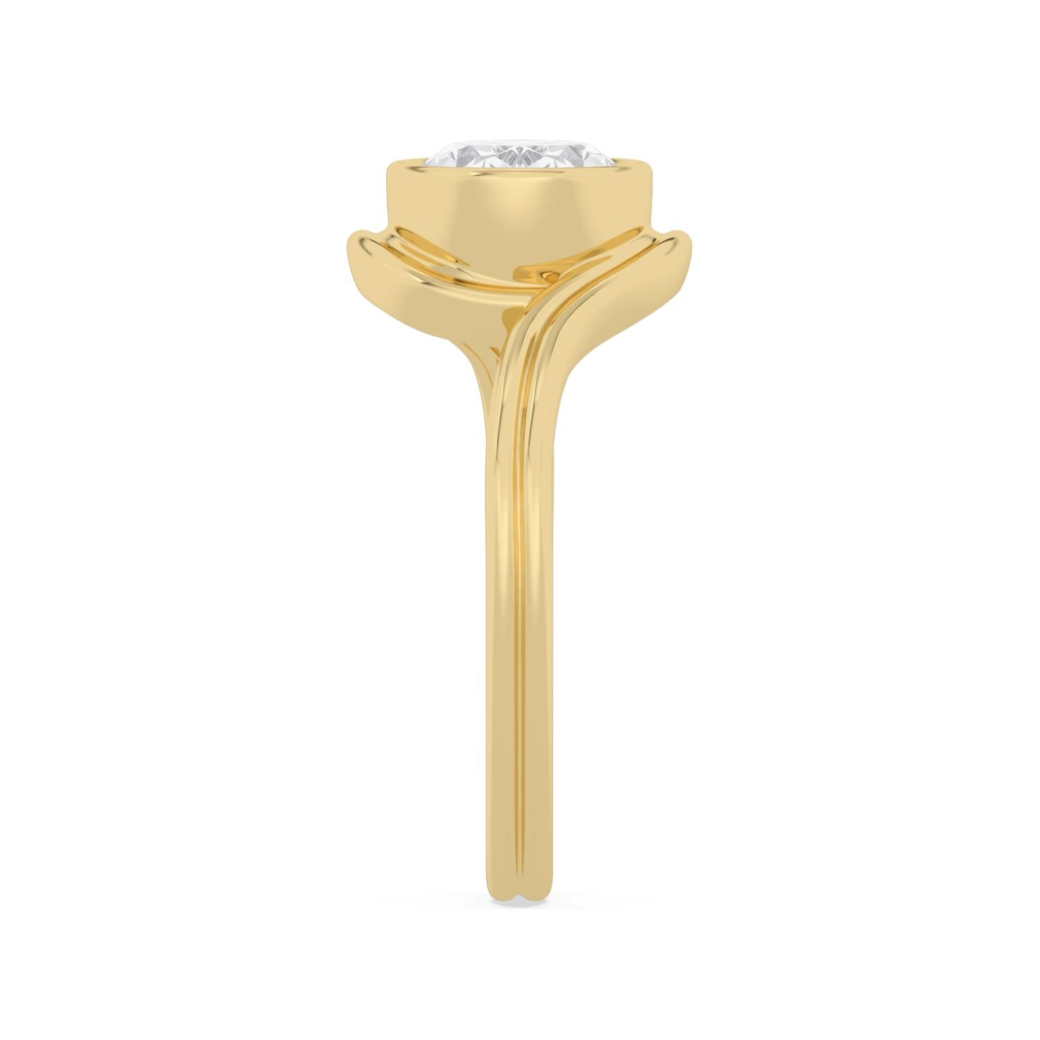 2.00ct Oval Lab Diamond Engagement Ring in 10ct Gold - yellow gold product image 5