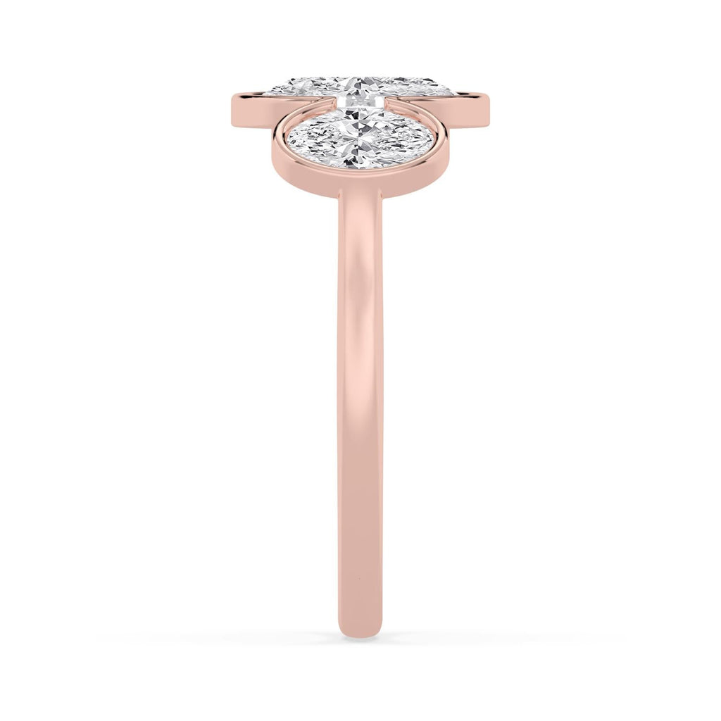 3.57ct Oval Lab Diamond Engagement Ring in 10ct Gold - rose gold product image 5