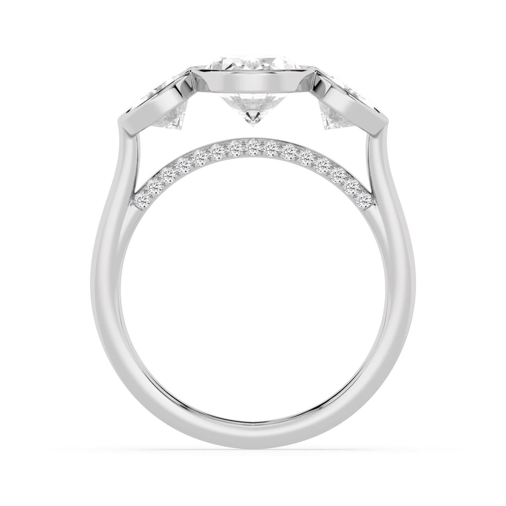 3.57ct Oval Lab Diamond Engagement Ring in 10ct Gold - white gold product image 4