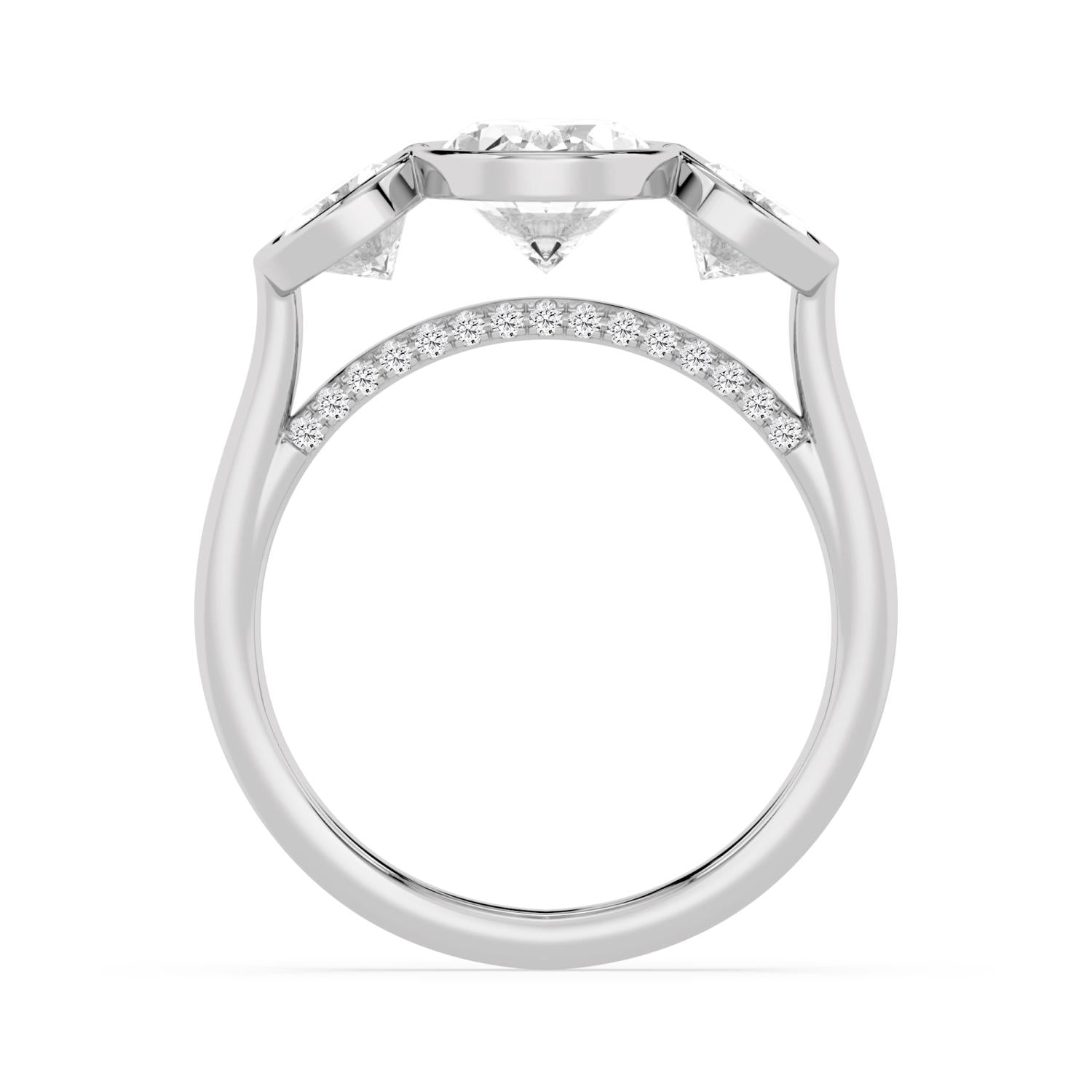 3.57ct Oval Lab Diamond Engagement Ring in 10ct Gold - white gold product image 4