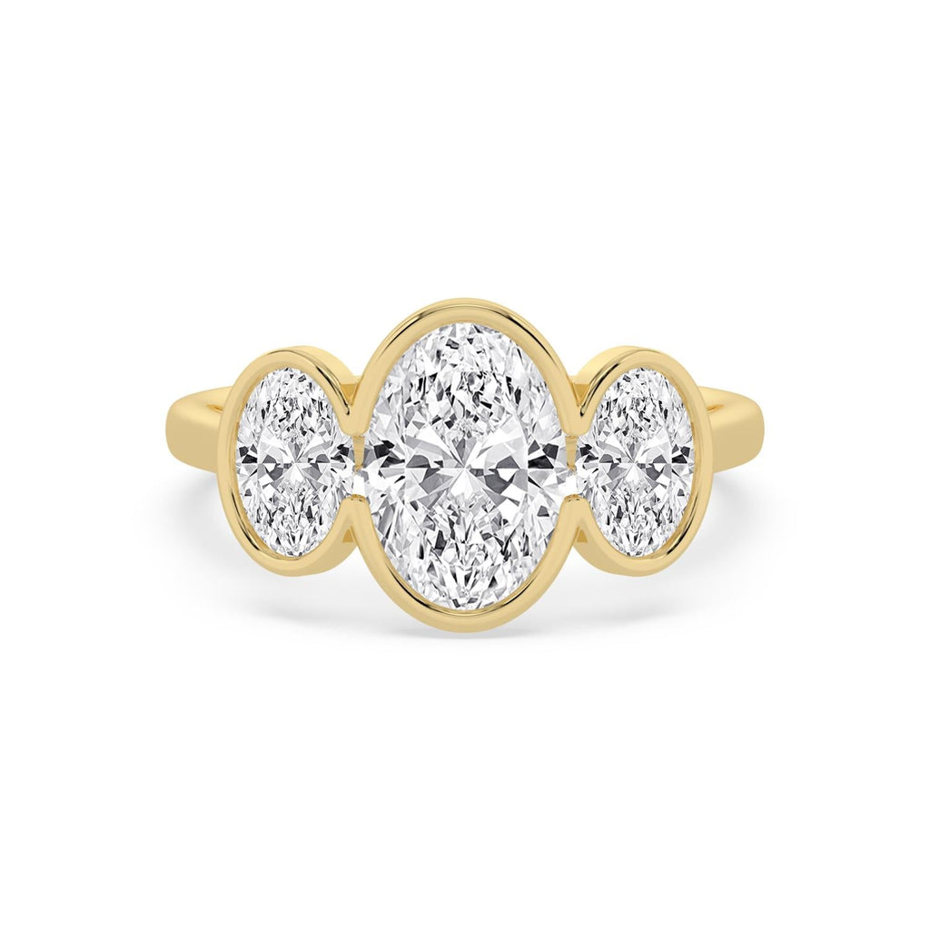 3.57ct Oval Lab Diamond Engagement Ring in 10ct Yellow Gold - image 1