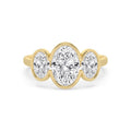 3.57ct Oval Lab Diamond Engagement Ring in 10ct Yellow Gold - image 1