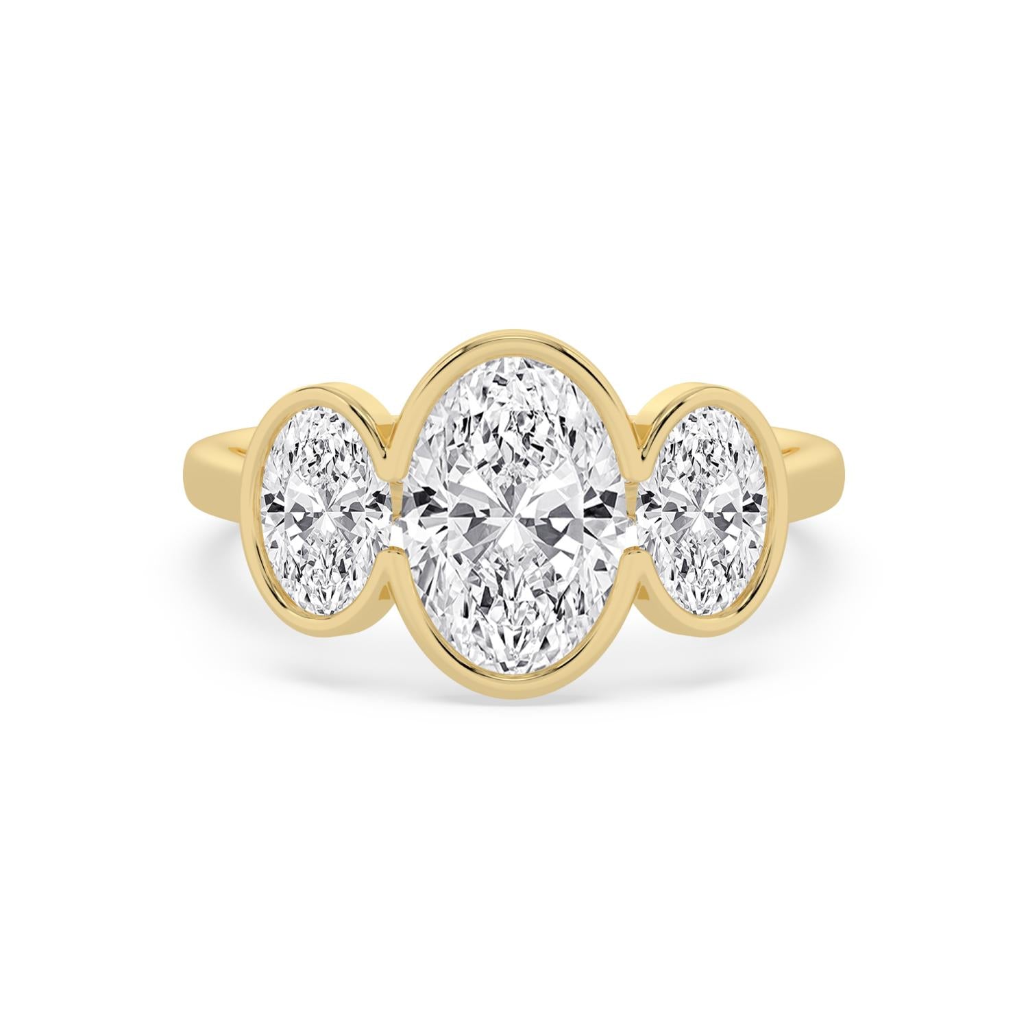 3.57ct Oval Lab Diamond Engagement Ring in 10ct Yellow Gold - image 1