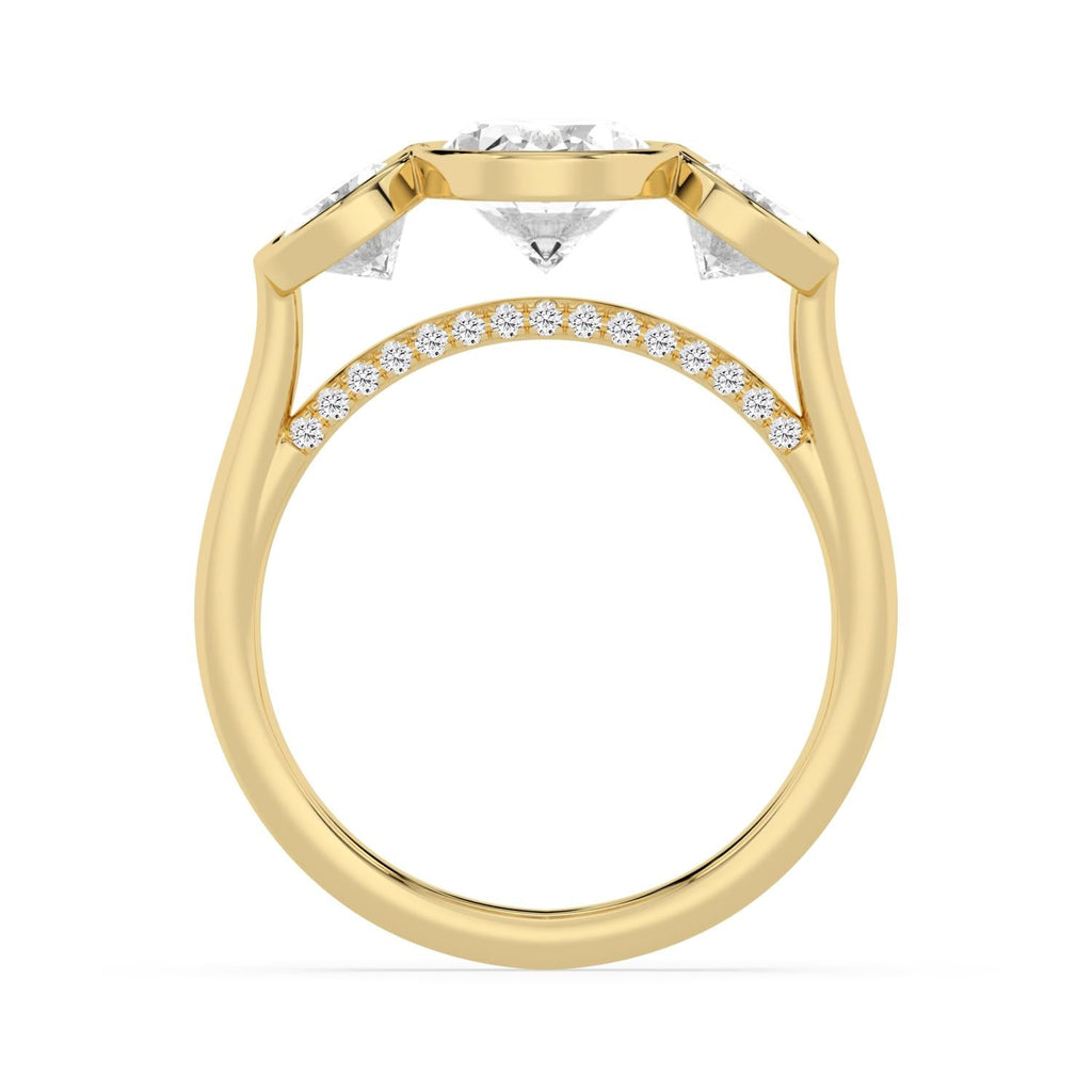 3.57ct Oval Lab Diamond Engagement Ring in 10ct Gold - yellow gold product image 4
