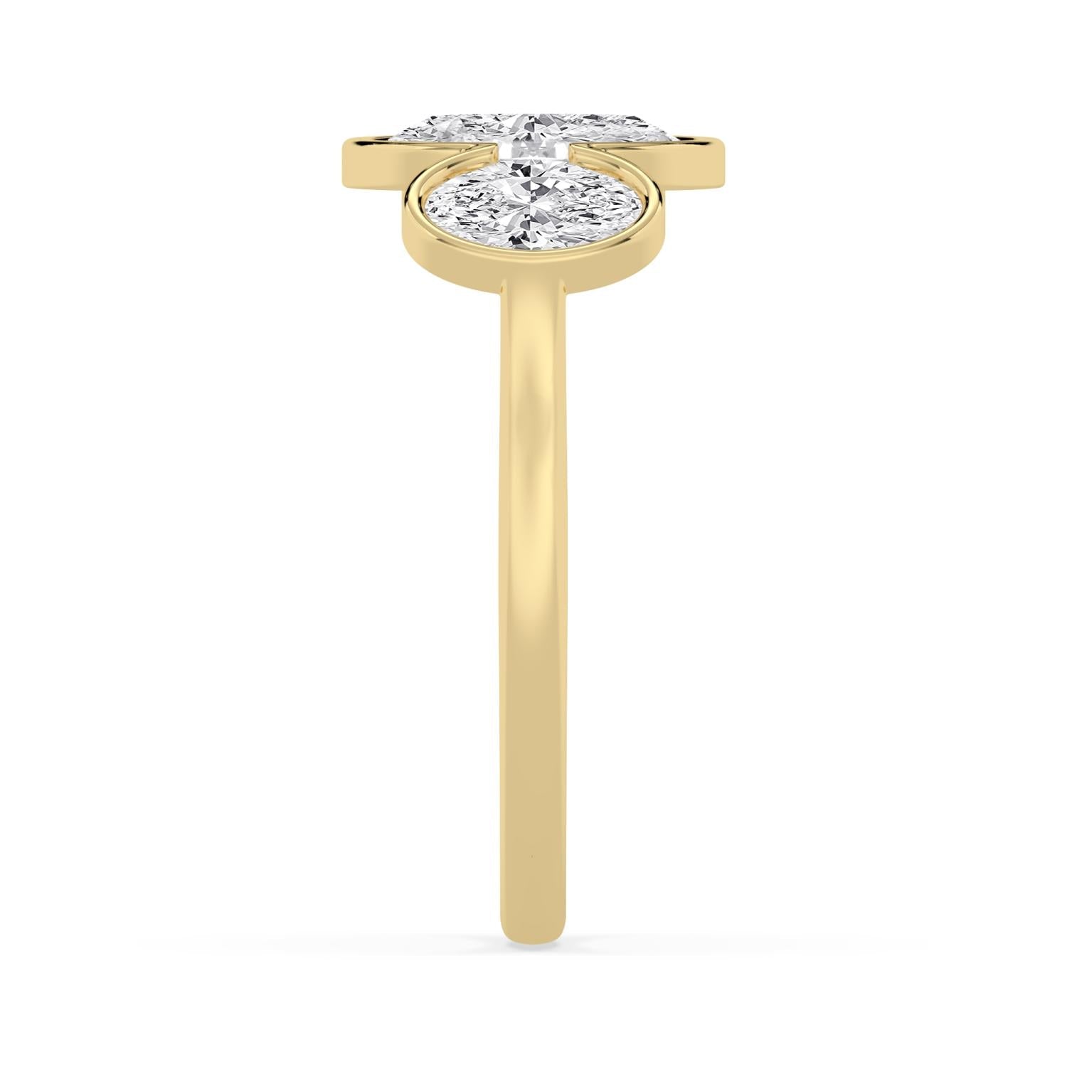 3.57ct Oval Lab Diamond Engagement Ring in 10ct Gold - yellow gold product image 5