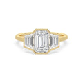 3.48ct Emerald Lab Diamond Engagement Ring in 10ct Yellow Gold - image 1