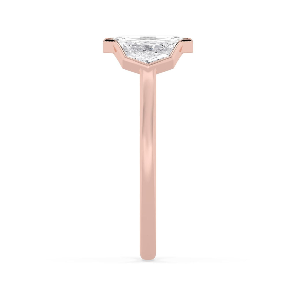 3.19ct Emerald Lab Diamond Engagement Ring - rose gold product image 5