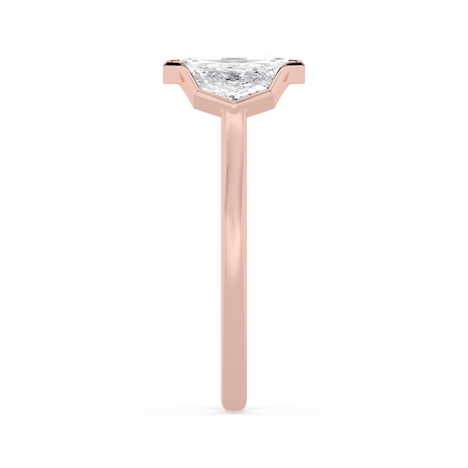 3.19ct Emerald Lab Diamond Engagement Ring - rose gold product image 5