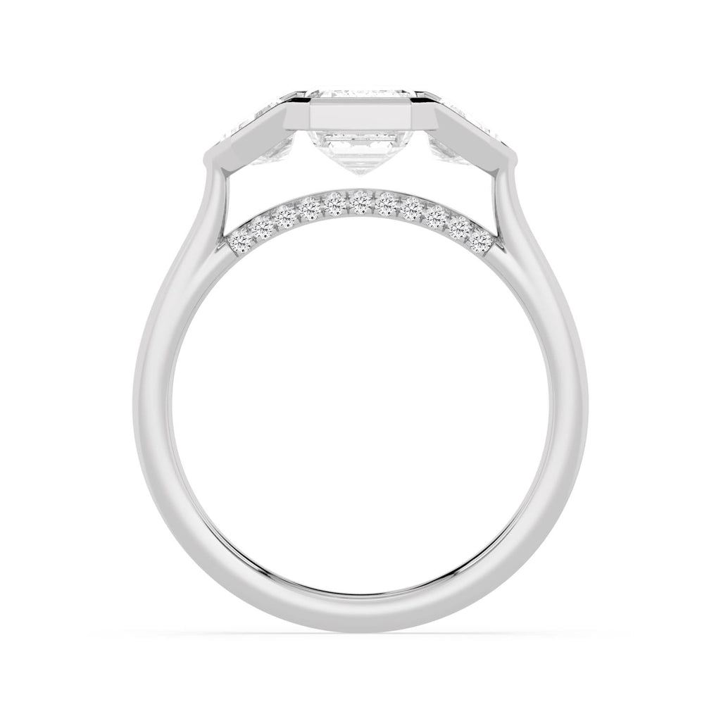 3.19ct Emerald Lab Diamond Engagement Ring - white gold product image 4