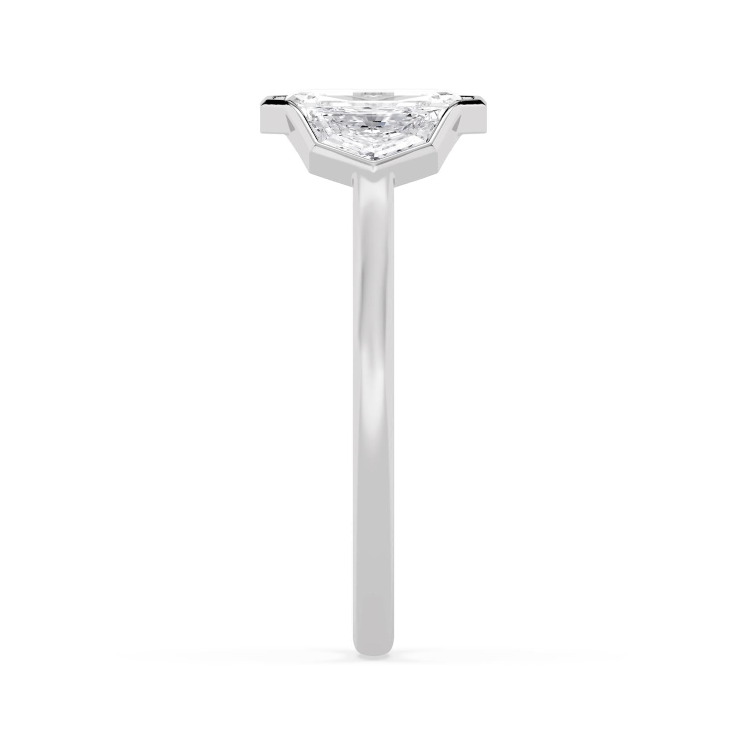 3.19ct Emerald Lab Diamond Engagement Ring - white gold product image 5