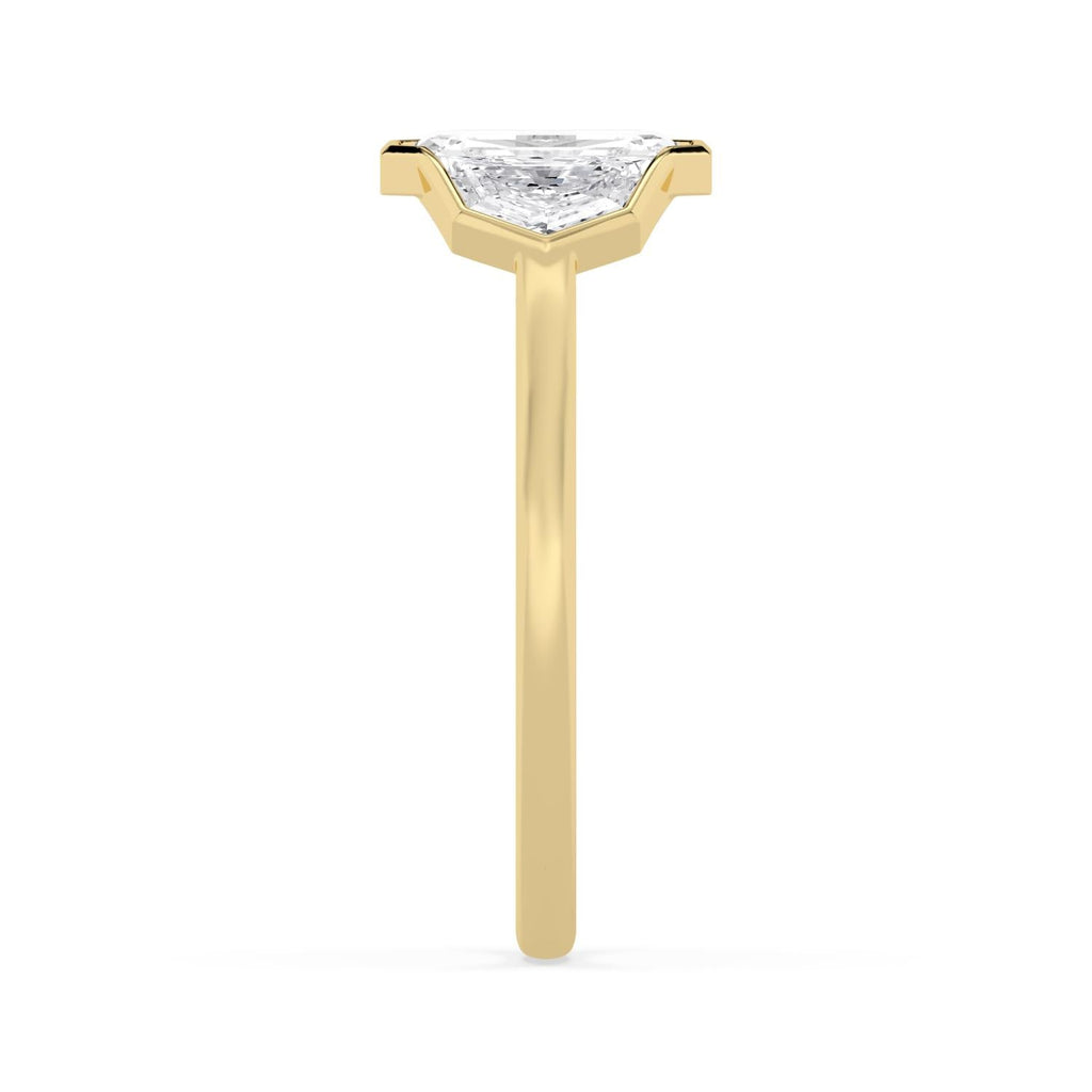 3.19ct Emerald Lab Diamond Engagement Ring - yellow gold product image 5