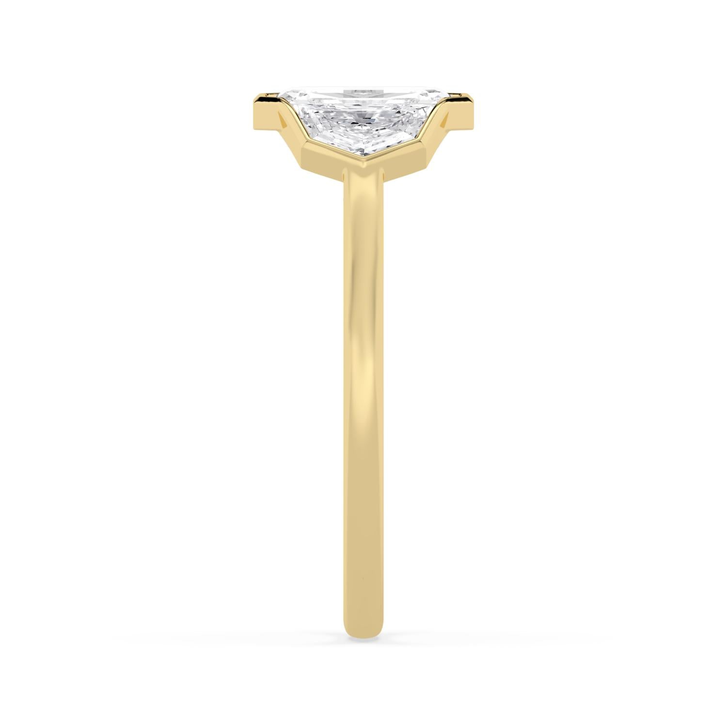 3.19ct Emerald Lab Diamond Engagement Ring - yellow gold product image 5