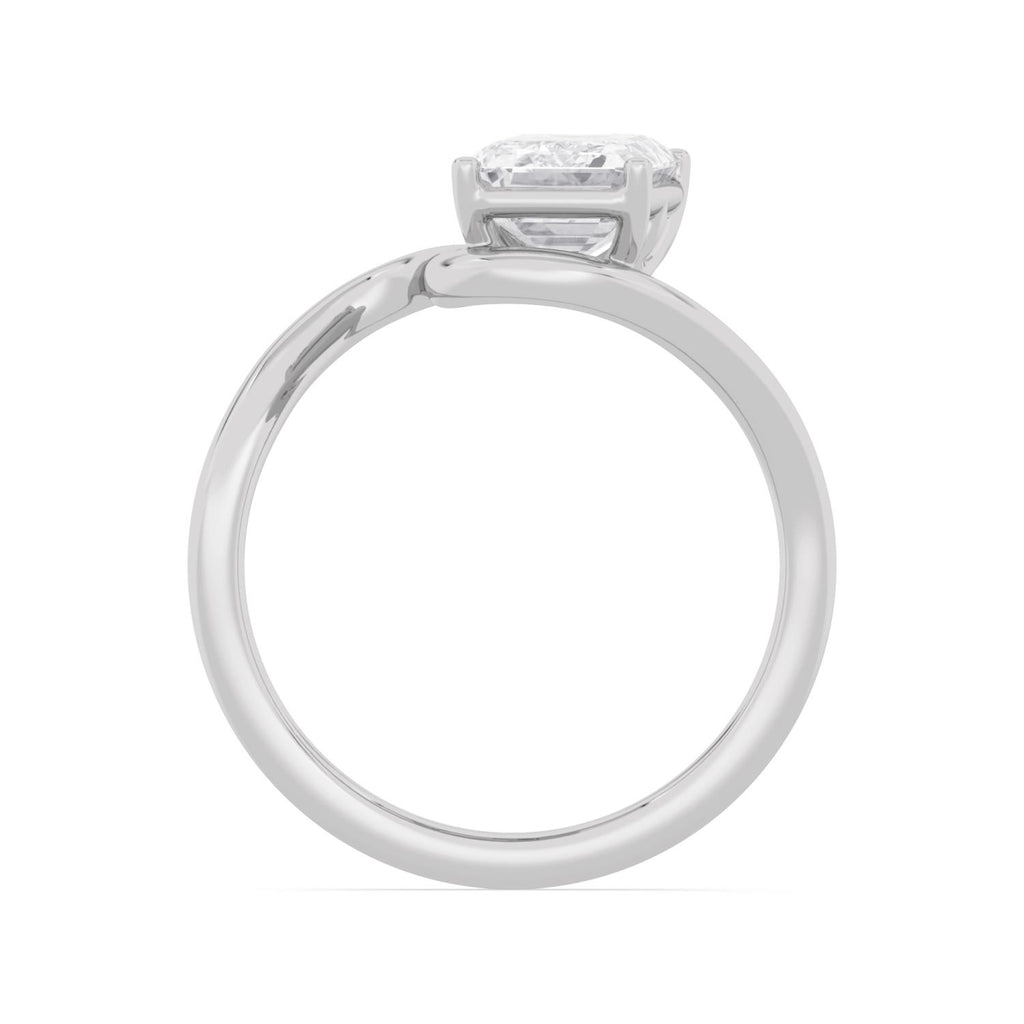 2.00ct Emerald Lab Diamond Engagement Ring - white gold product image 4