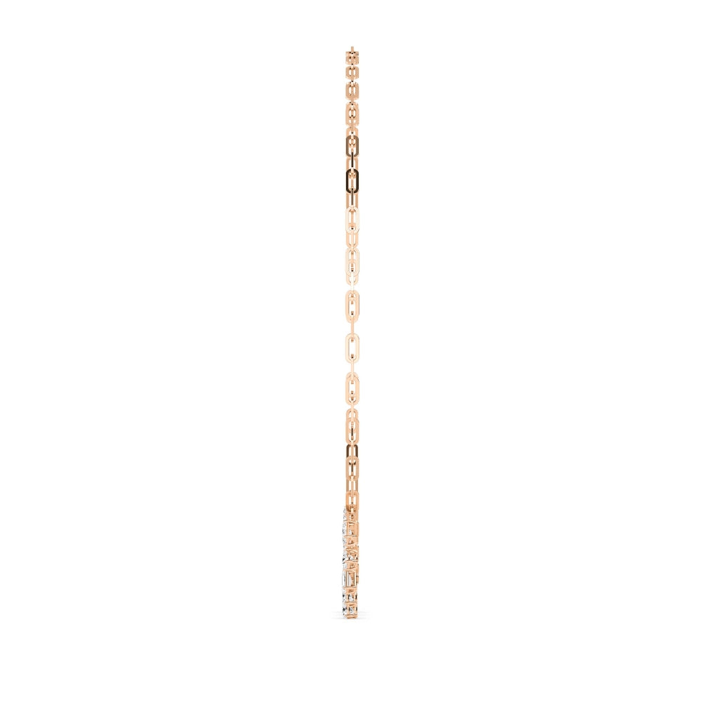 Bianca Necklace - rose gold - side/angle view