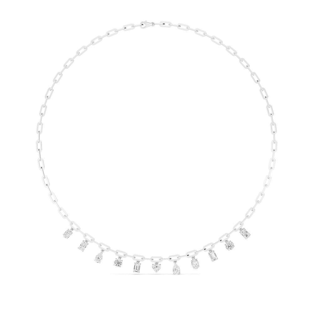 Bianca Necklace - white gold - front view