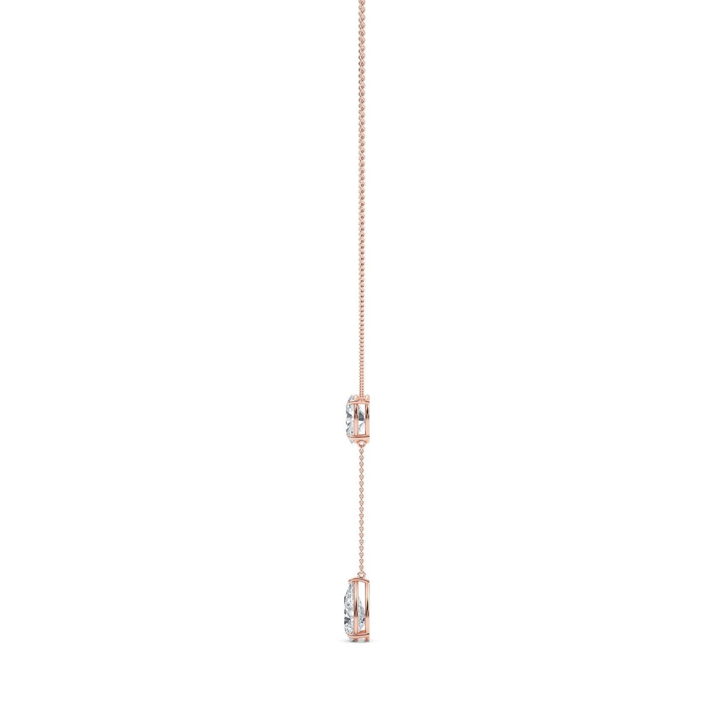 5.10ct Lab Diamond Tennis Necklace in 9ct Gold - rose gold product image 3