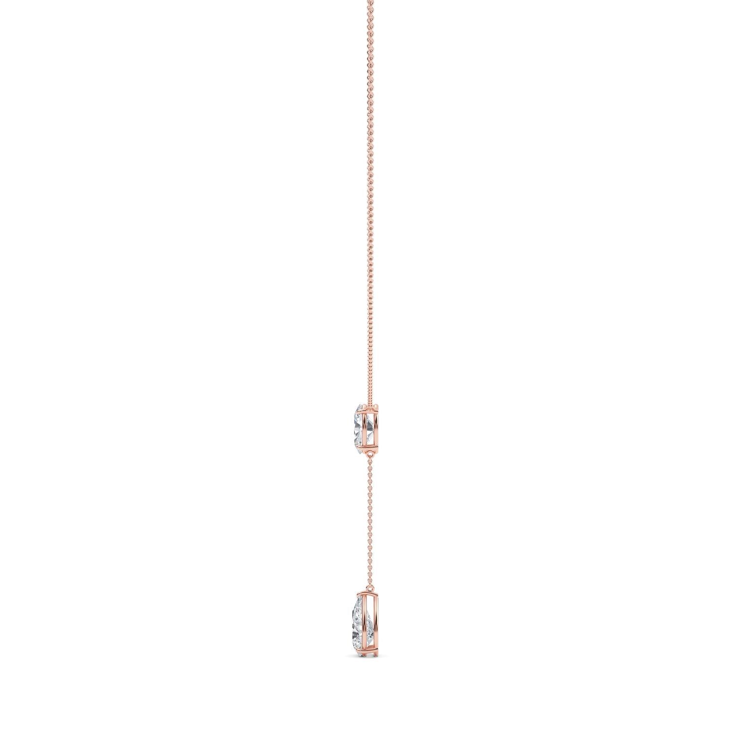 5.10ct Lab Diamond Tennis Necklace in 9ct Gold - rose gold product image 3