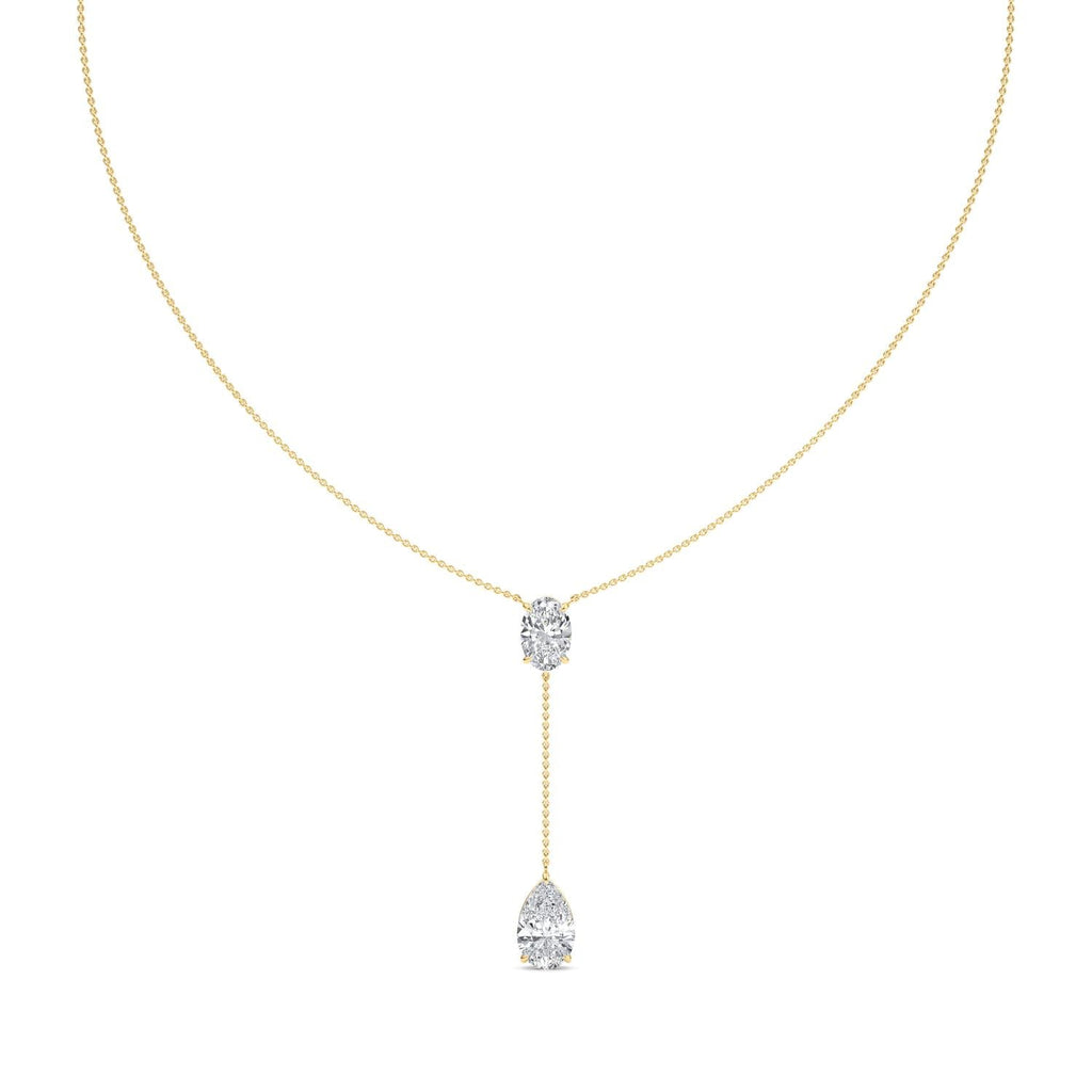 5.10ct Lab Diamond Tennis Necklace in 9ct Yellow Gold - image 1