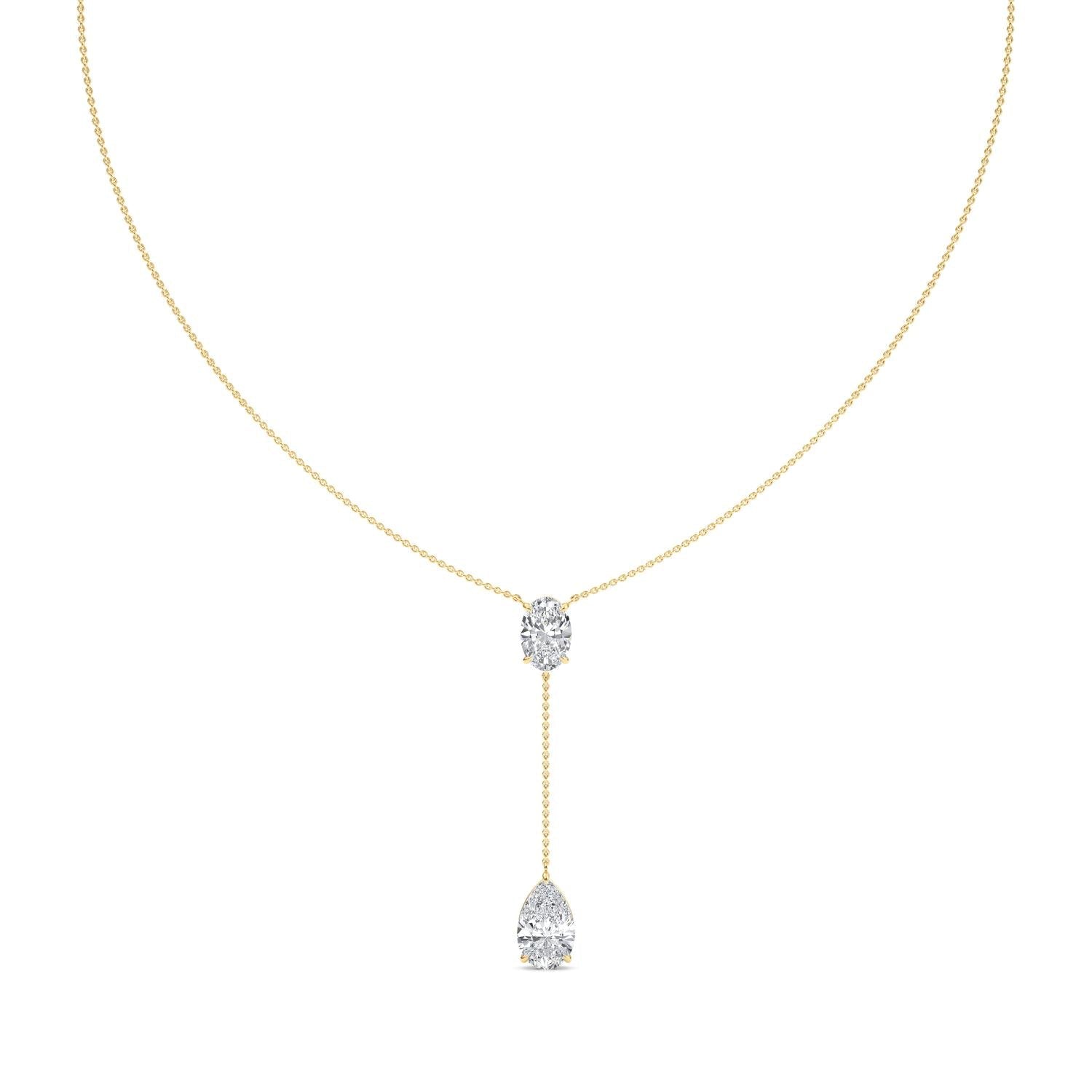 5.10ct Lab Diamond Tennis Necklace in 9ct Yellow Gold - image 1