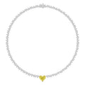 34.03ct Heart Lab Diamond Tennis Necklace - Y jewellery-only view 1