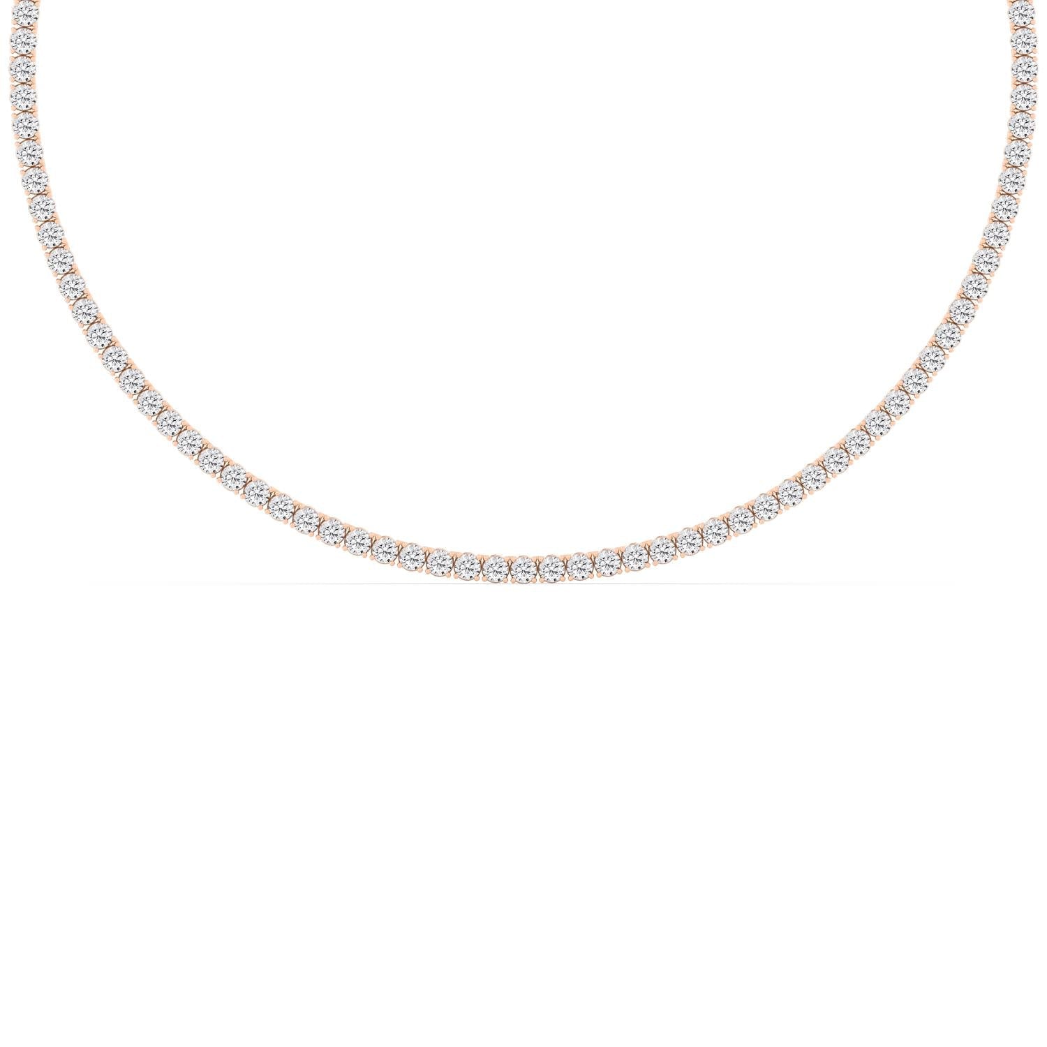 Classic Tennis Necklace - rose gold product image 3