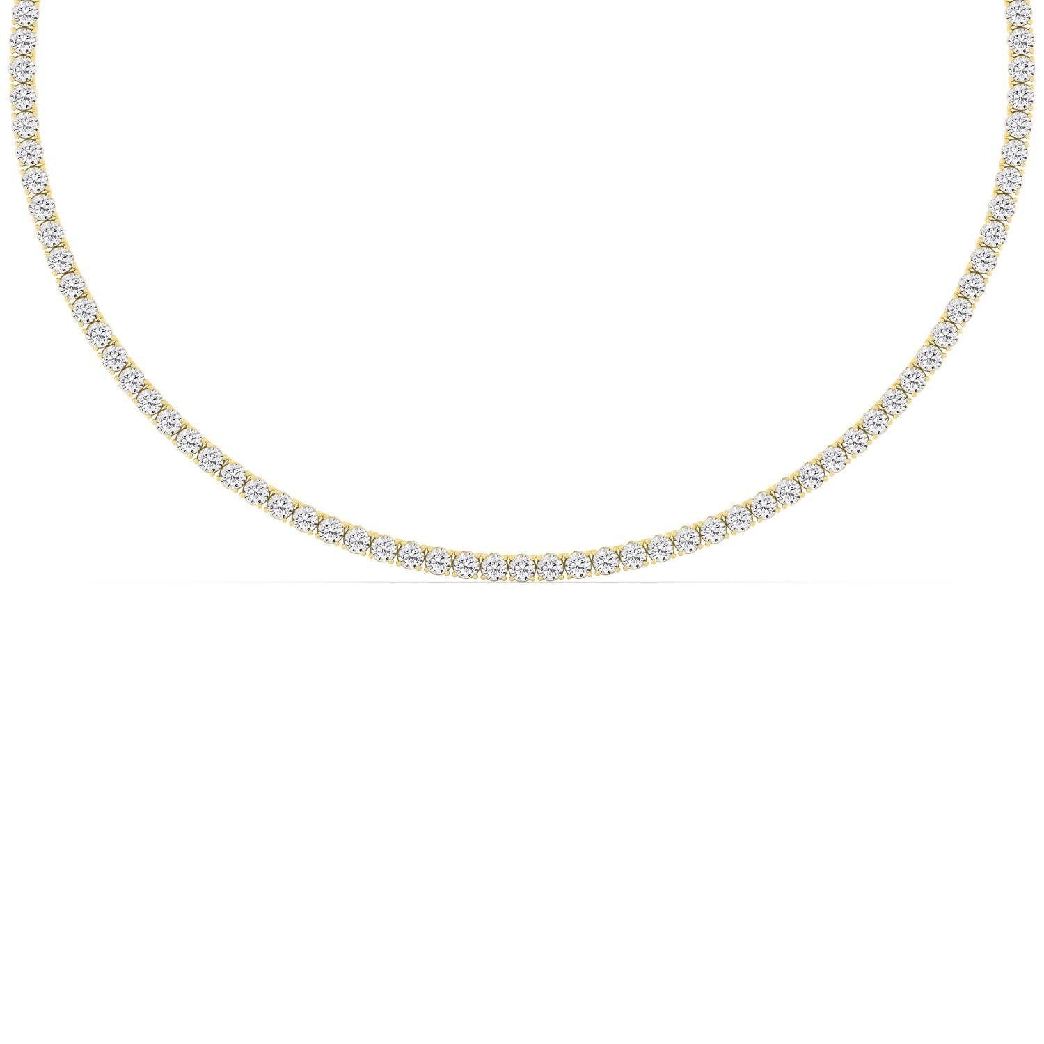 Classic Tennis Necklace - yellow gold product image 3